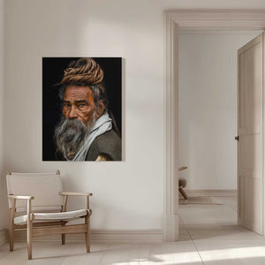 Tablou canvas „Portrait of a Sadhu...” de Rakesh J.V