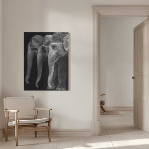 Tablou canvas „Nature\'s great masterpiece, an elephant; the only harmless great thing ...” de Yvette Depaepe