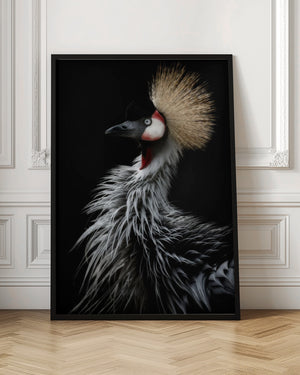 Tablou înramat „Crowned crane's portrait” de Eiji Itoyama