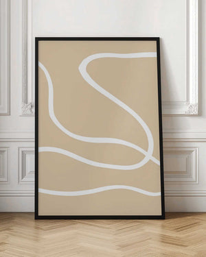 Tablou înramat „Beige Lines 01” de Pictufy Studio