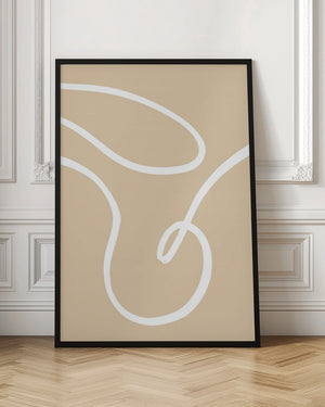 Tablou înramat „Beige Lines 02” de Pictufy Studio