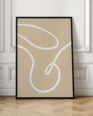 Tablou înramat „Beige Lines 02” de Pictufy Studio