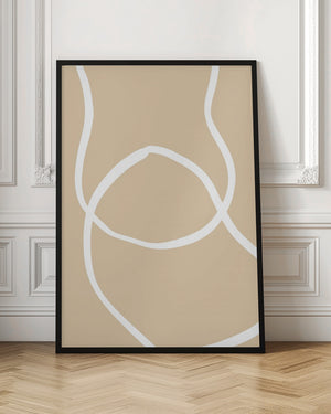Tablou înramat „Beige Lines 04” de Pictufy Studio