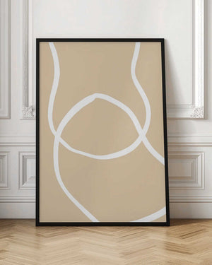 Tablou înramat „Beige Lines 04” de Pictufy Studio