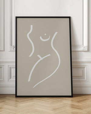 Tablou înramat „Body Sketch Sand” de Pictufy Studio
