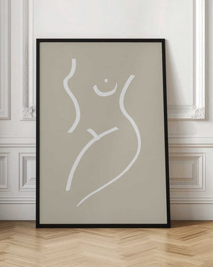 Tablou înramat „Body Sketch Sand” de Pictufy Studio