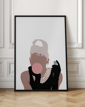 Tablou înramat „Bubblegum Girl” de Pictufy Studio II