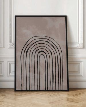 Tablou înramat „Arch_one way_004_black” de Pictufy Studio II