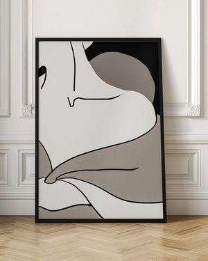 Tablou înramat „matisse_shoulder_vector_002_Black” de Pictufy Studio II
