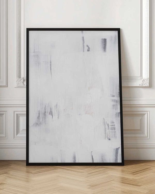 Tablou înramat „Soft White Brushstrokes” de uplusmestudio