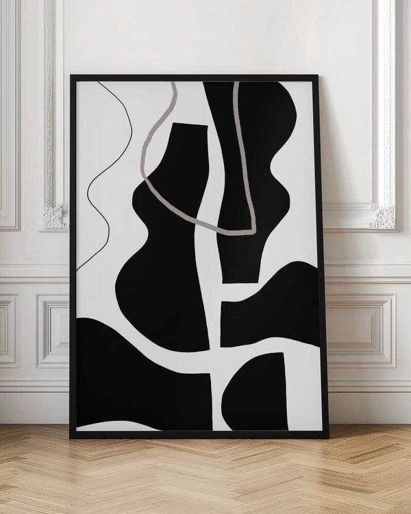 Tablou înramat „Flowing Silhouettes” de uplusmestudio