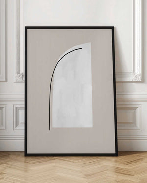 Tablou înramat „Curved Black Lines” de uplusmestudio