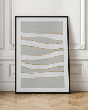 Tablou înramat „Gilded Waves” de uplusmestudio