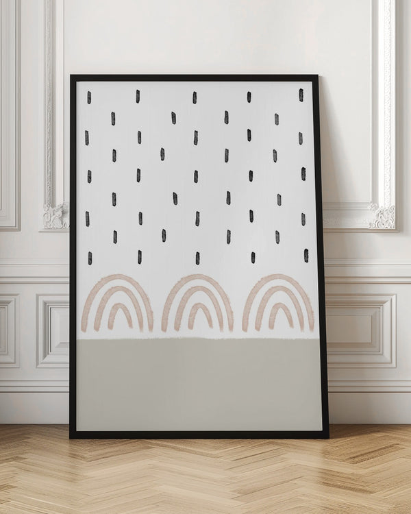 Tablou înramat „Muted Rainbows Sky” de uplusmestudio