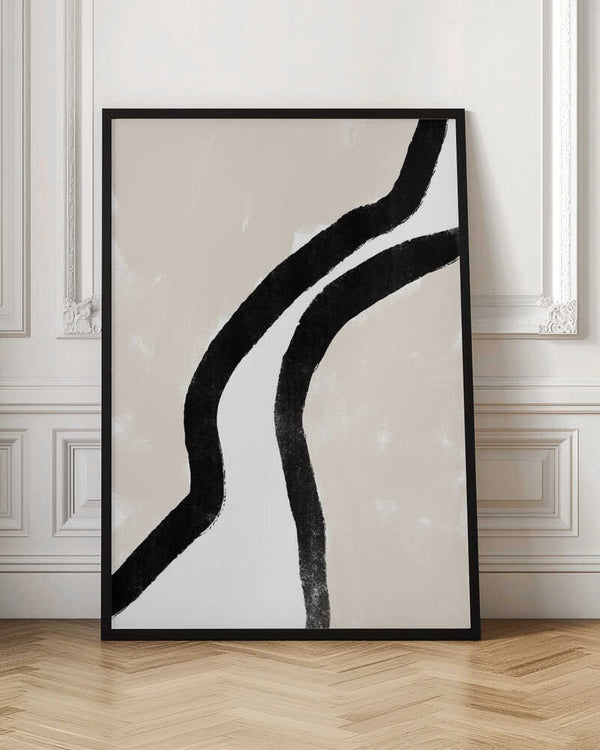 Tablou înramat „Bold Black Lines” de uplusmestudio