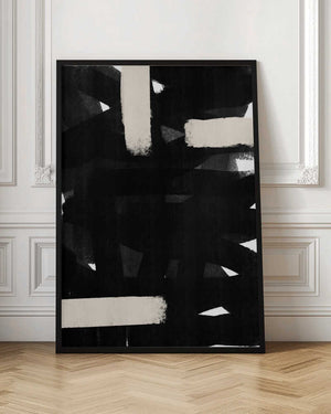 Tablou înramat „Monochrome Brushstrokes” de uplusmestudio