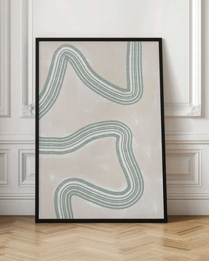 Tablou înramat „Curved Tranquility” de uplusmestudio