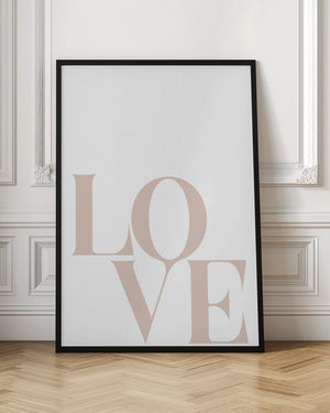 Tablou înramat „Minimalist Love Typography” de uplusmestudio