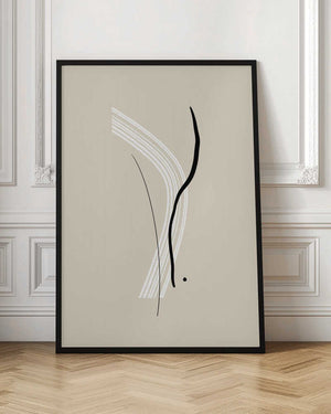 Tablou înramat „Elegant Black and White Lines” de uplusmestudio