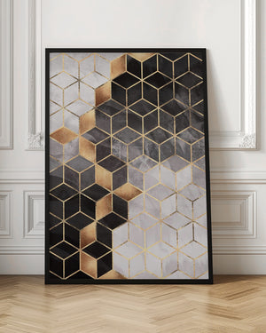 Tablou înramat „Smoky Cubes” de Elisabeth Fredriksson