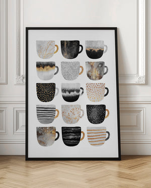 Tablou înramat „Pretty Coffee Cups” de Elisabeth Fredriksson