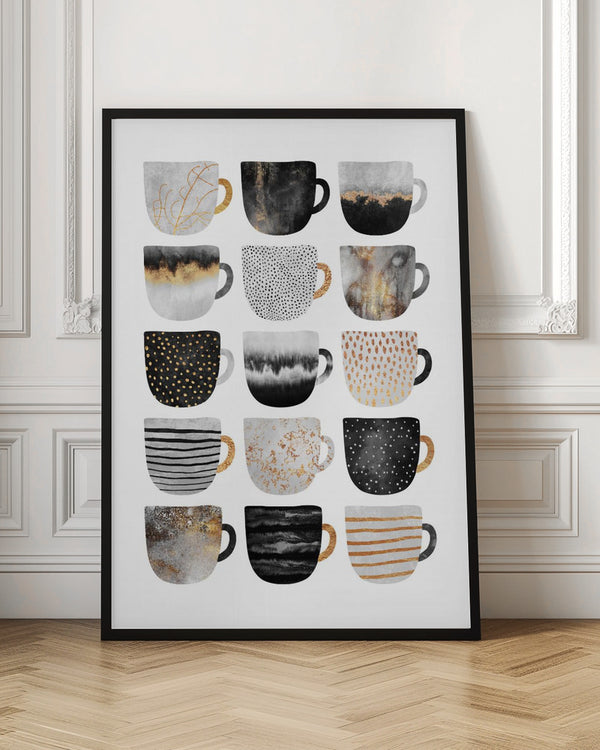 Tablou înramat „Pretty Coffee Cups” de Elisabeth Fredriksson