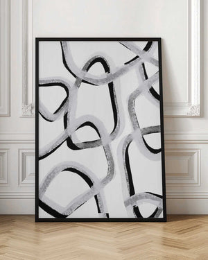 Tablou înramat „Chaotic Lines Dance” de uplusmestudio