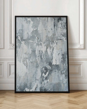 Tablou înramat „Textured Layers Of White And Gray” de uplusmestudio
