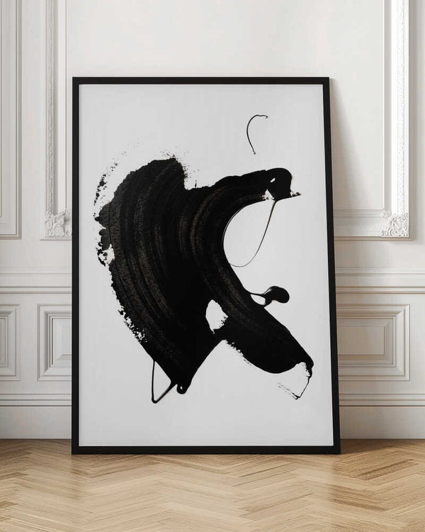 Tablou înramat „Black abstract Stroke” de uplusmestudio