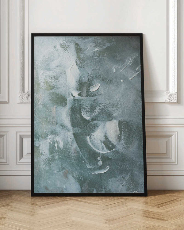 Tablou înramat „Green and White Acrylic” de uplusmestudio