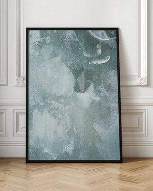 Tablou înramat „Green and White Acrylic” de uplusmestudio