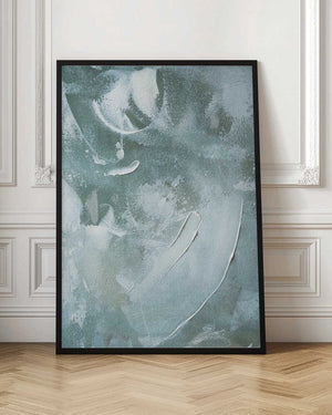 Tablou înramat „Green and White Acrylic” de uplusmestudio