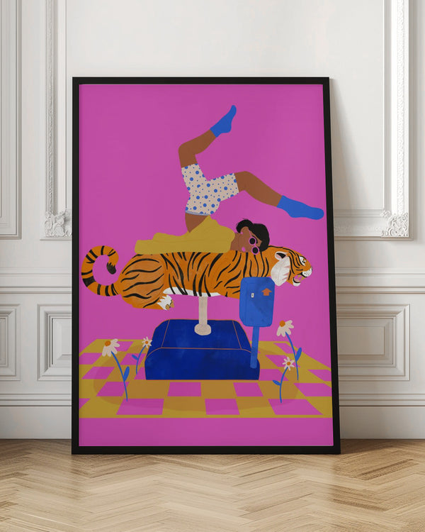 Tablou înramat „Put a tiger in your heart” de Jota de jai