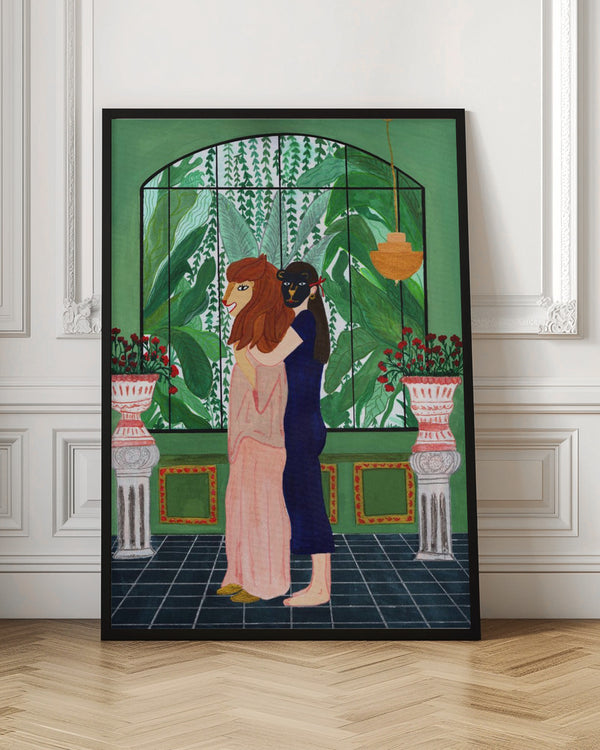 Tablou înramat „Lion Mom” de Jota de jai