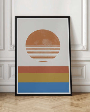 Tablou înramat „Striped Horizon Sun” de THE MIUUS STUDIO
