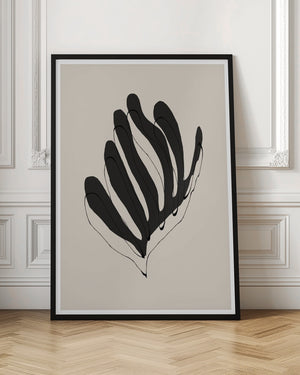 Tablou înramat „Abstract Leaf Lines” de THE MIUUS STUDIO