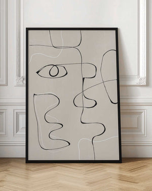 Tablou înramat „Abstract Facescape” de THE MIUUS STUDIO