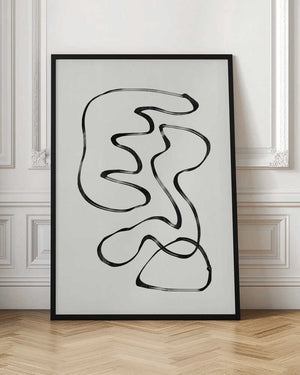 Tablou înramat „Curved Monochrome Paths” de THE MIUUS STUDIO