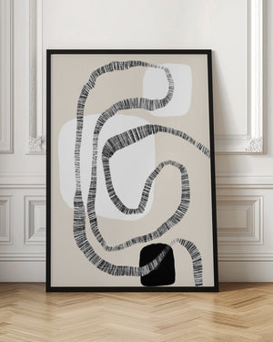 Tablou înramat „Monochrome Paths” de uplusmestudio