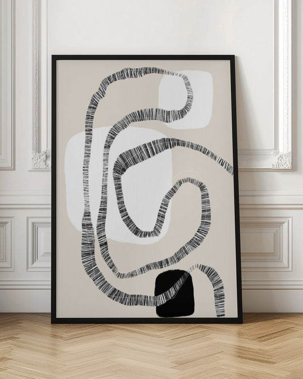 Tablou înramat „Monochrome Paths” de uplusmestudio