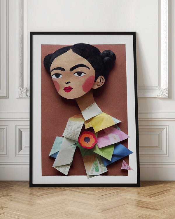 Tablou înramat „Paper Portrait Blossom” de Treechild