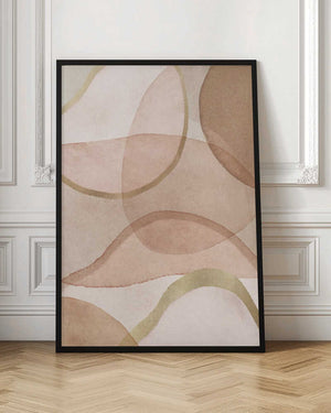 Tablou înramat „Blush and Brown Abstract” de Kathrin Pienaar