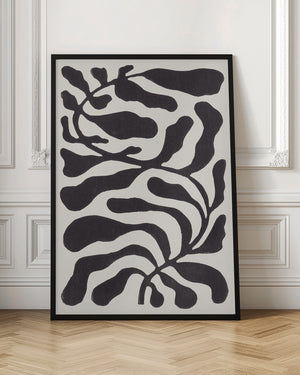 Tablou înramat „One Hundred-Leaved Plant #21 / Lino Print” de Alisa Galitsyna