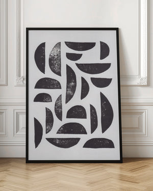 Tablou înramat „Linocut Abstract #7” de Alisa Galitsyna