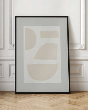 Tablou înramat „Geometric Shapes In A Monochrome Palette” de uplusmestudio