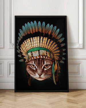 Tablou înramat „chief cat” de Adam Lawless