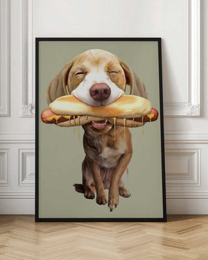 Tablou înramat „hotdog” de Adam Lawless