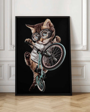 Tablou înramat „bmx cat” de Adam Lawless