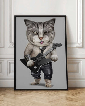 Tablou înramat „heavy metal cat” de Adam Lawless