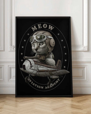 Tablou înramat „meow academy” de Adam Lawless